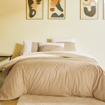 Drap housse percale, Duo BLANC DES VOSGES