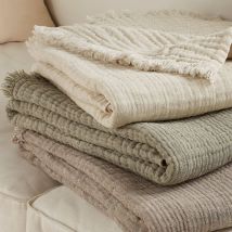 Plaid laine et gaze de coton Estrela TOISON D'OR