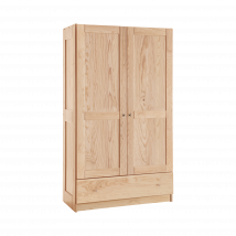 Armoire bois massif 2 portes 1 tiroir Iris ESAT LE HAMEAU