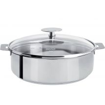 Sauteuse amovible + couvercle verre CRISTEL Mutine - 28 cm
