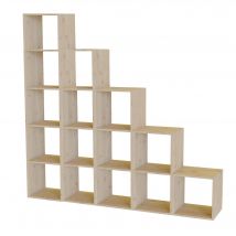 Etagère escalier bois massif grande version Elio
