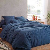 Taie percale lavée Bohème BLANC DES VOSGES