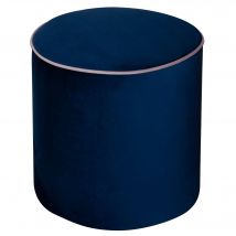 Pouf rond tissu velours Léo