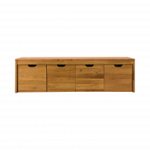 Banc bois massif 4 cubes de rangement Cyriel