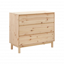 Commode pin massif 3 tiroirs Elie