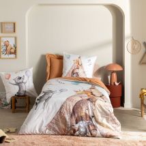Taie d'oreiller enfant percale Tipi cognac TRADILINGE