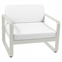 Fauteuil Bellevie Blanc Grisé en Aluminium FERMOB