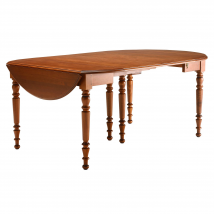 Table ronde à volets Ø 110 Léonnie, tilleul