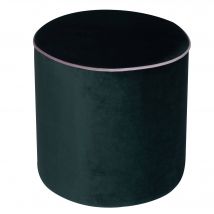 Pouf rond tissu velours Léo