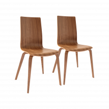 Lot de 2 chaises noyer Reda