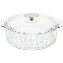 Cuit-vapeur en verre + couvercle CRISTEL - 24 cm