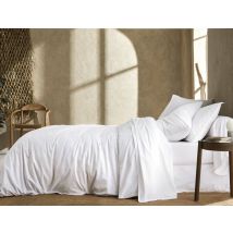Taie percale lavée Bohème BLANC DES VOSGES
