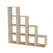 Etagère escalier bois massif moyenne version Elio