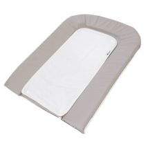 Matelas à langer PVC gris + 2 éponges blanches CANDIDE