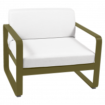 Fauteuil Bellevie Blanc Grisé en Aluminium FERMOB