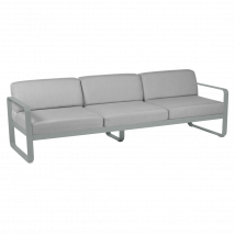 Canapé 3 Places Bellevie Gris Flanelle en Aluminium FERMOB