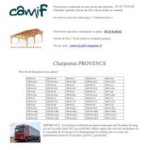 Abri une Pente pour Voiture Provence en Bois CPBF