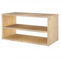 Etagère bois massif 2 cases horizontales Elio