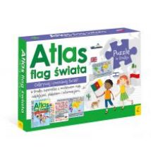 Pakiet: Atlas flag świata, Plakat z mapą, Puzzle