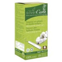 Silver Care Organiczne bawełniane tampony Super z aplikatorem 14 szt.