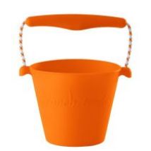 Składane wiaderko do wody i piasku scrunch bucket - pomarańczowy Funkit world