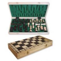 Drewniane szachy rycerskie