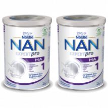 Nestle NAN EXPERTpro HA 1 Hypoalergiczne mleko początkowe dla niemowląt od urodzenia Zestaw 2 x 400 g