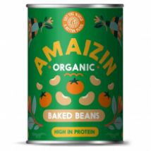 Amaizin Fasolka w sosie pomidorowym bezglutenowa (puszka) 400 g Bio