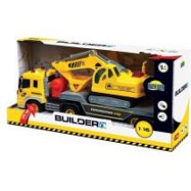 Builder Ciężarówka + koparka światło dźwięk w pudełku 02425 DROMADER