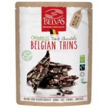 Belvas Kawałki czekolady gorzkiej z migdałami, quinoa, jagodami goji fair trade bezglutenowe 120 g Bio