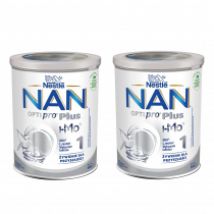 Nestle Nan Optipro Plus 1 HM-O Mleko początkowe dla niemowląt od urodzenia Zestaw 2 x 800 g