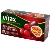 Vitax Inspirations Herbata owocowa Żurawina i marakuja 20 x 2 g
