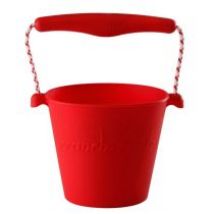 Składane wiaderko do wody i piasku scrunch bucket - czerwony Funkit world