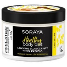 Soraya Healthy Body Diet Peelates łagodnie złuszczający scrub do ciała z ekstraktem z owsa i olejem krokoszowym 200 g