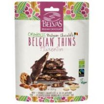 Belvas Kawałki czekolady gorzkiej z karmelizowanymi migdałami bezglutenowe fair trade 120 g Bio