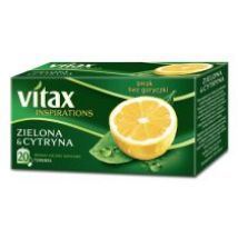 Vitax Inspirations Herbata zielona i cytryna 20 x 1,5 g