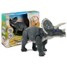 Triceratops na baterie szary Leantoys