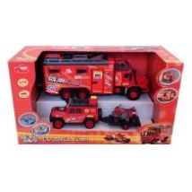 Explorer Team ciężarówka terenówka i quad czerwone Dickie Toys