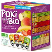 Danival Poki - przecier owocowy mix 100% owoców bez dodatku cukrów 8 x 90 g Bio