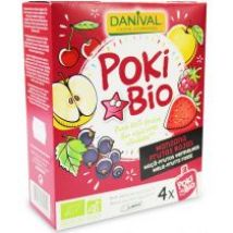 Danival Poki - przecier jabłkowy z dodatkiem czerwonych owoców i czarnej porzeczki 100 % owoców bez dodatku cukrów 360 g Bio