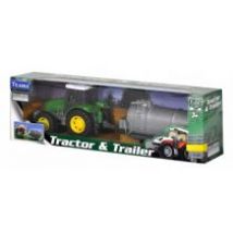Traktor z cysterną 1:32 zielony Teama