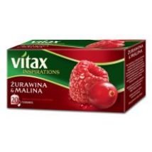 Vitax Inspirations Herbata owocowa Żurawina i malina 20 x 2 g