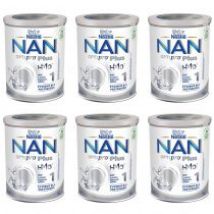 Nestle Nan Optipro Plus 1 HM-O Mleko początkowe dla niemowląt od urodzenia Zestaw 6 x 800 g