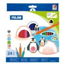 Milan Kredki ołówkowe trójkatne 24 kolorów