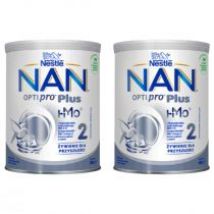 Nestle Nan Optipro Plus 2 HM-O Mleko następne dla niemowląt po 6 miesiącu Zestaw 2 x 800 g