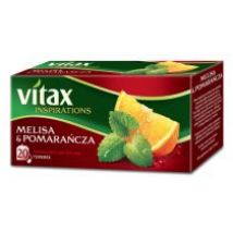 Vitax Inspirations Herbata owocowa Melisa i pomarańcza 20 x 1,65 g