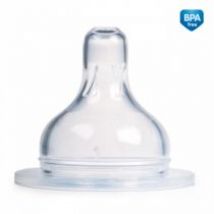 Canpol Babies Smoczek silikonowy trójprzepływowy do butelki szerokiej 3 m+ EasyStart