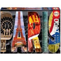 Puzzle 1000 el. Paryski kolaż Educa