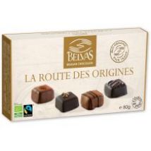 Belvas Belgijskie czekoladki bombonierka mix fair trade bezglutenowe 80 g Bio