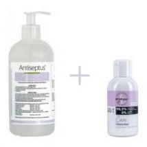4organic Płyn do dezynfekcji rąk Antiseptus + Care Płyn do higieny intymnej Zestaw 500 ml + 100 ml